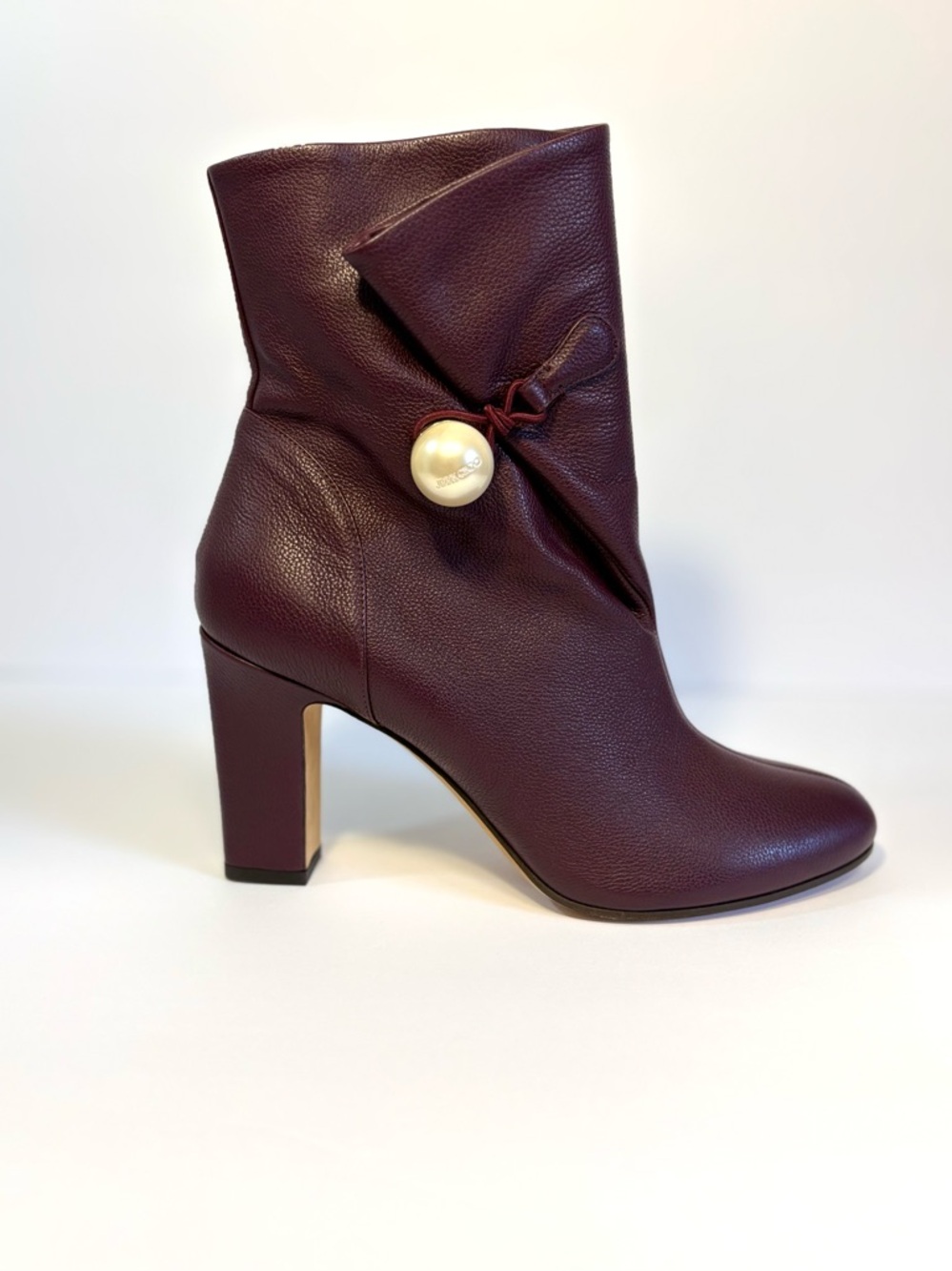 Jimmy Choo Bethanie Burgundy Boots Sz 40